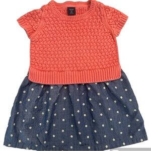 3T Gap pink and denim dress